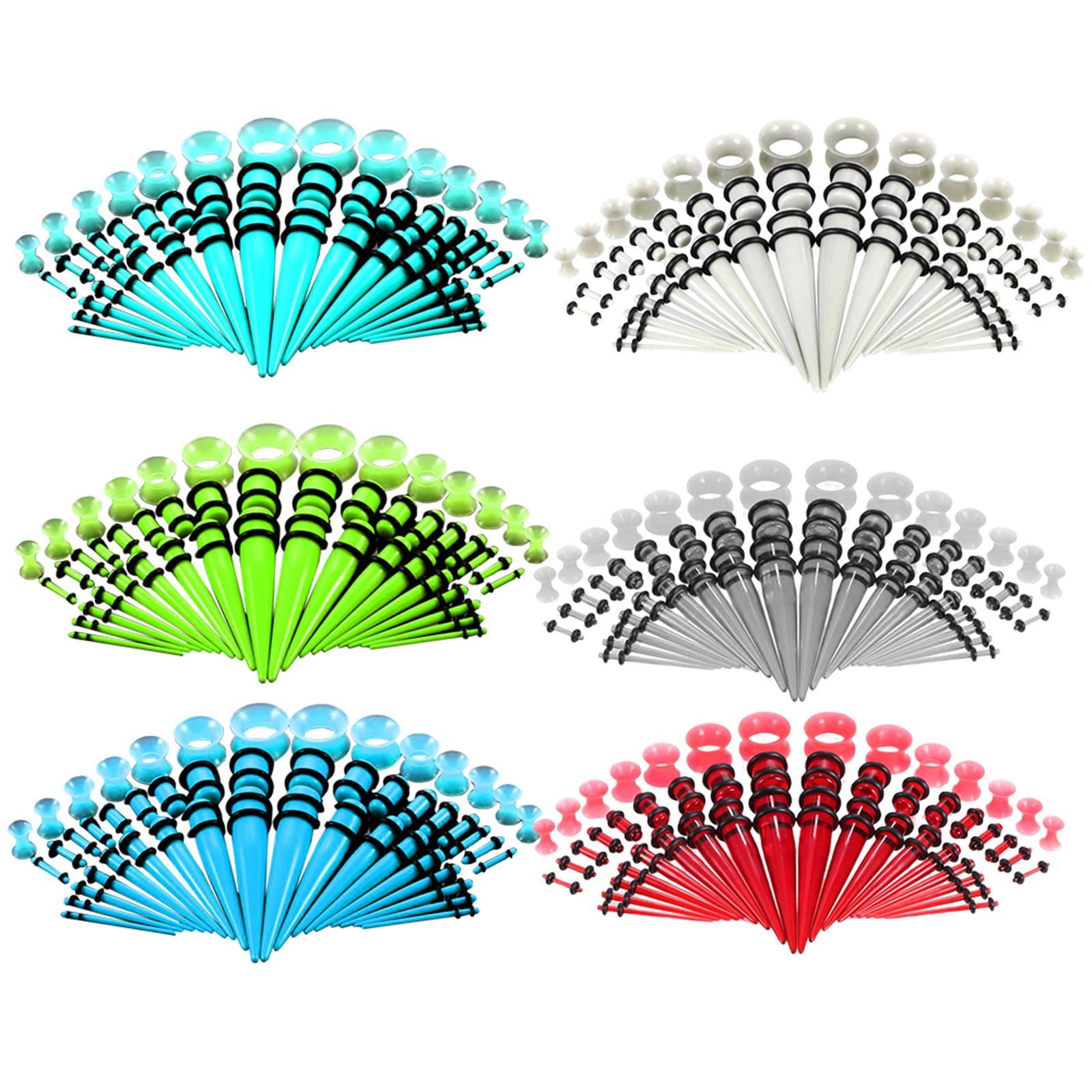 Body Jewelry Gauge Sizes - 50 шт., тоннели с заглушками, 1,6