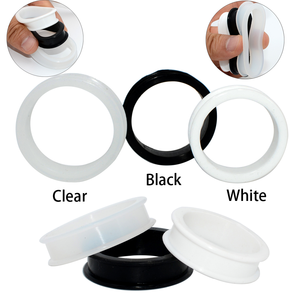 Body Jewelry Gauge Sizes - CHUANCI пара большого размера, гибкая силиконовая