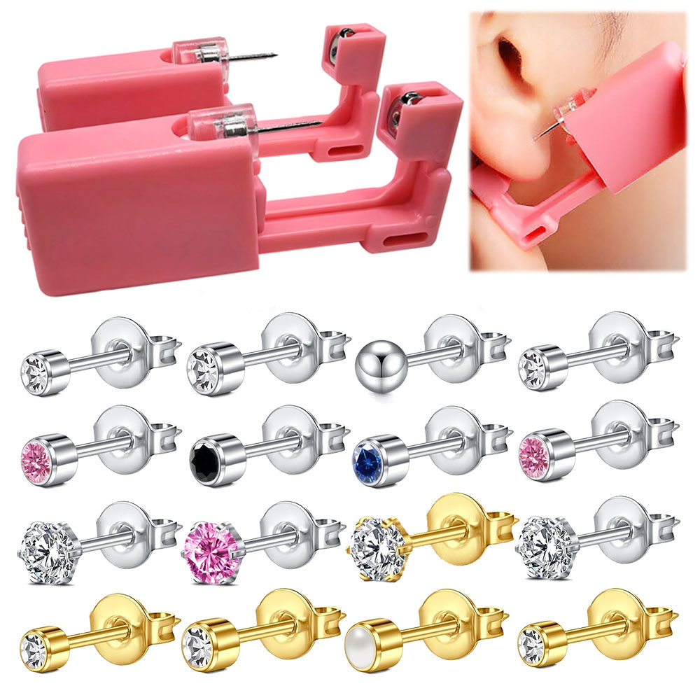 Body Jewelry Cleaner - 1 шт./4 шт. Розовый одноразовый пистолет