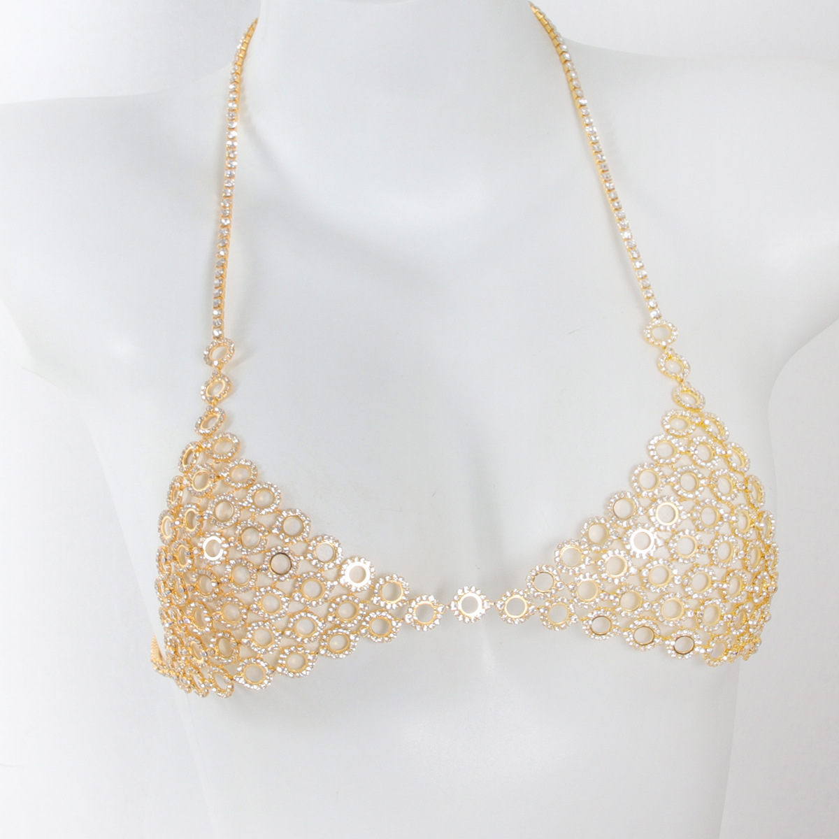 Модное колье с круглым сращени – обзор и цена Body Jewelry Bra