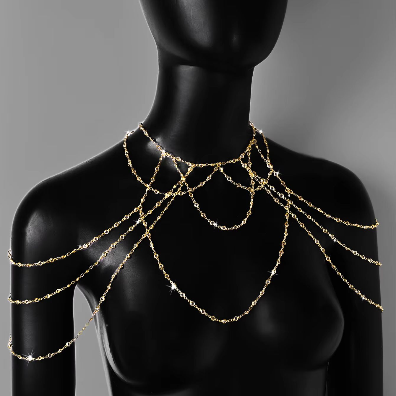 Позолоченная серебряная многос – обзор и цена Body Jewelry Bra