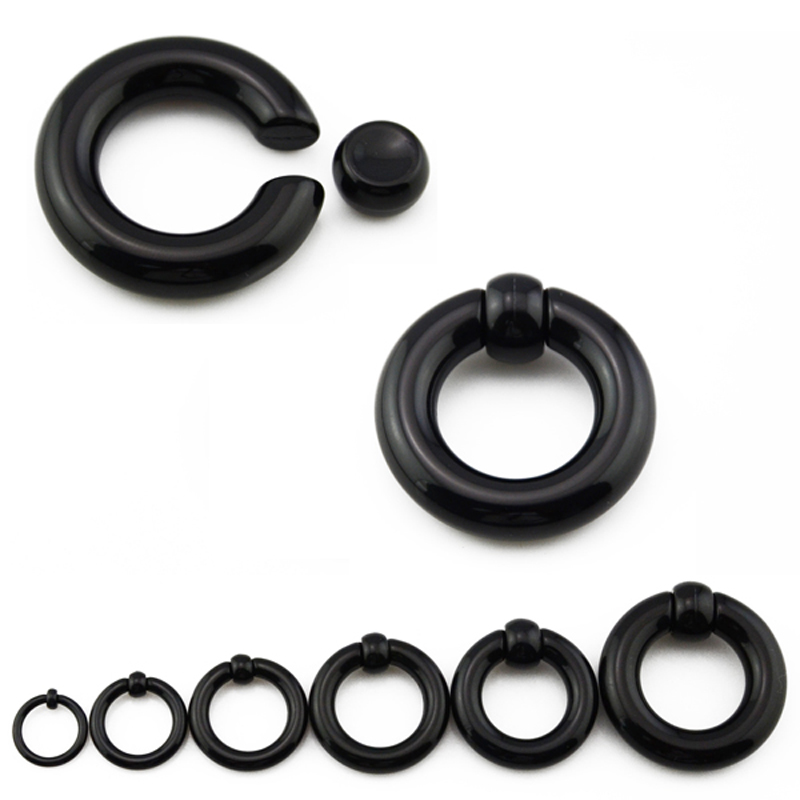 Пара акриловых кольца с бусина – обзор и цена Body Jewelry Gauge Sizes