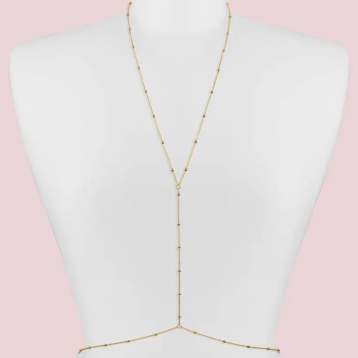Модная простая цепочка с бусин – обзор и цена Body Jewelry Bra
