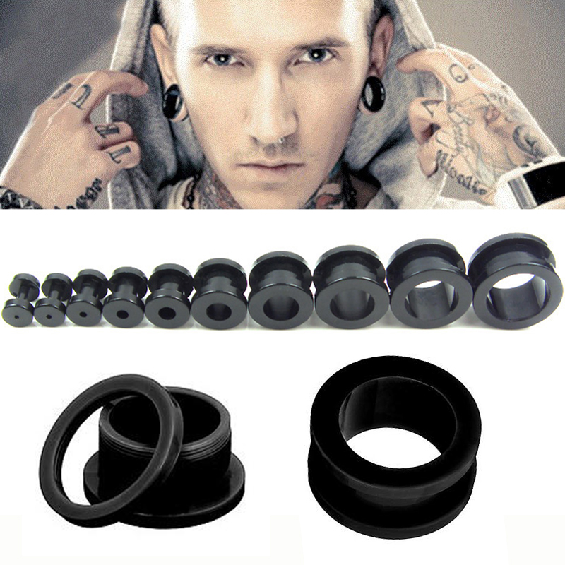 SaYao 2 шт., черные УФ акрилов – обзор и цена Body Jewelry Gauge Sizes