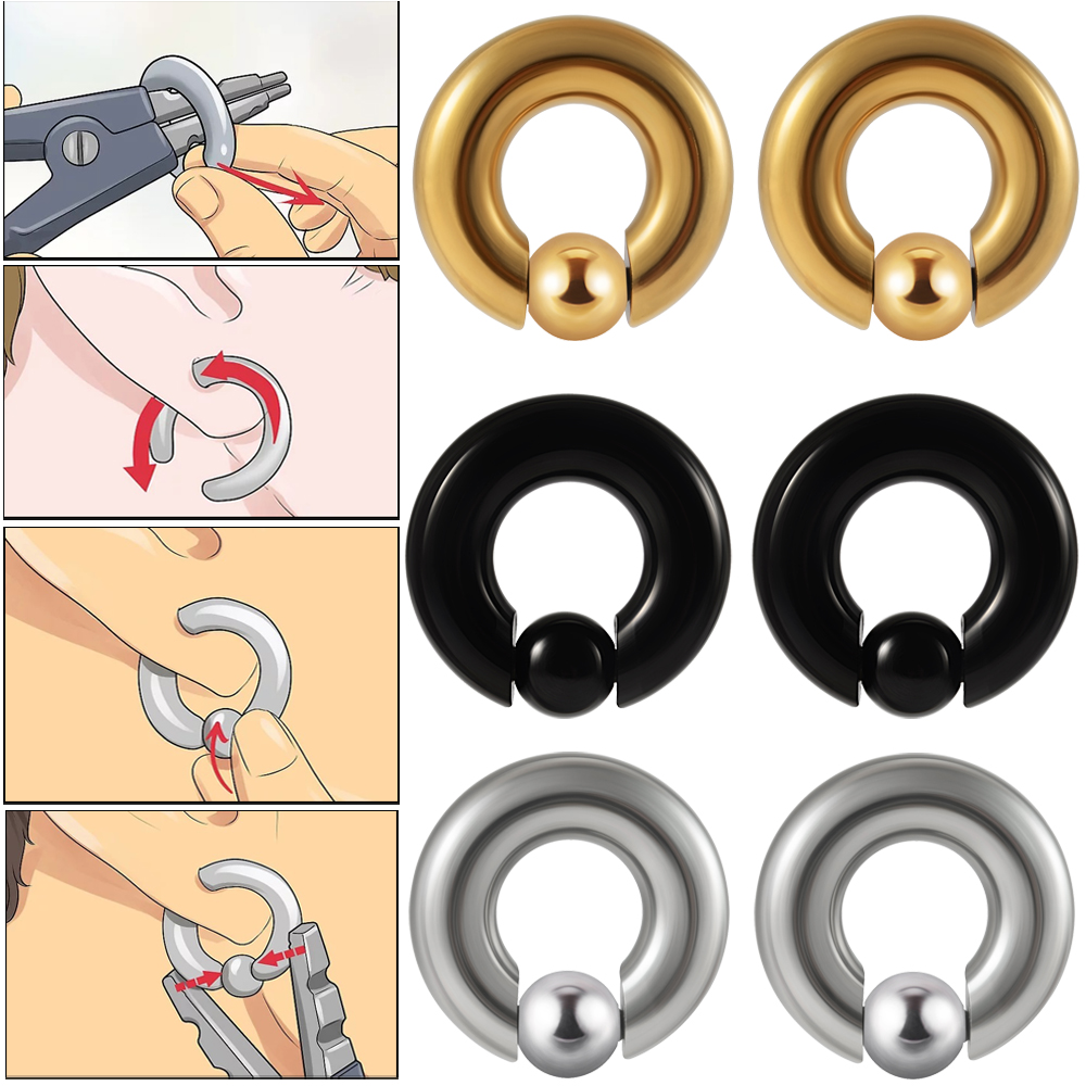 1 шт., кольцо из нержавеющей с – обзор и цена Body Jewelry Gauge Sizes