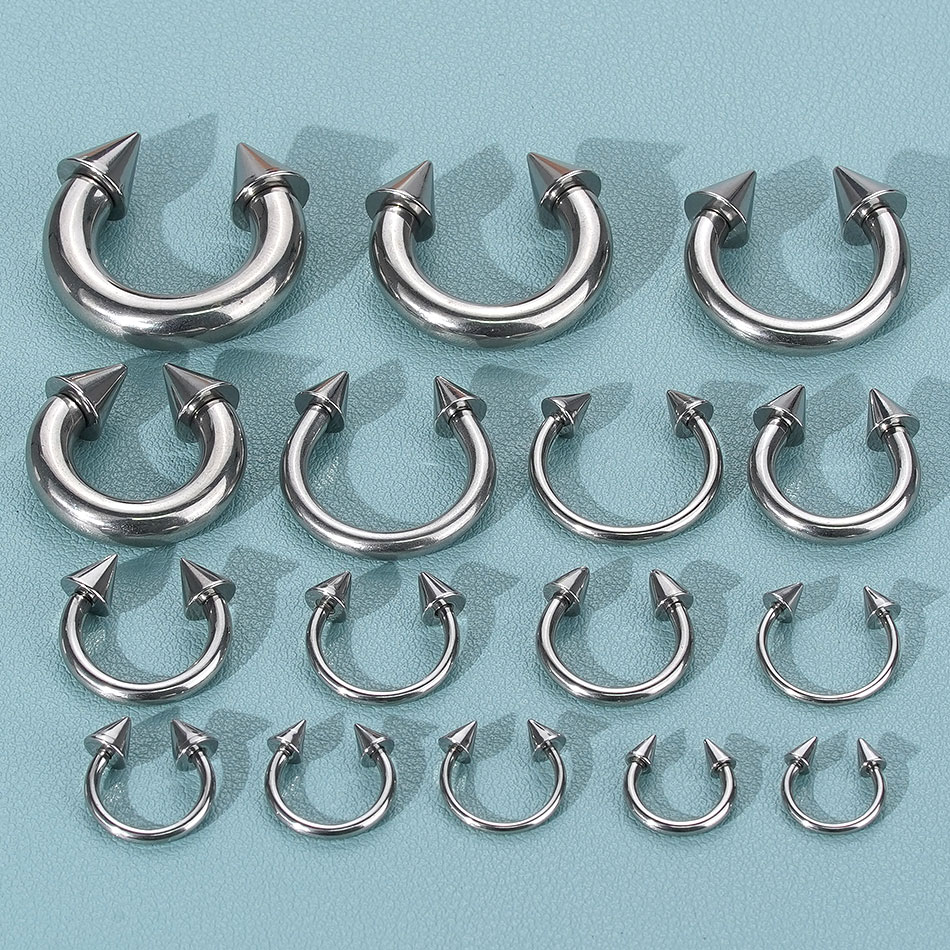 1 шт., кольцо-подкова большого – обзор и цена Body Jewelry Gauge Sizes